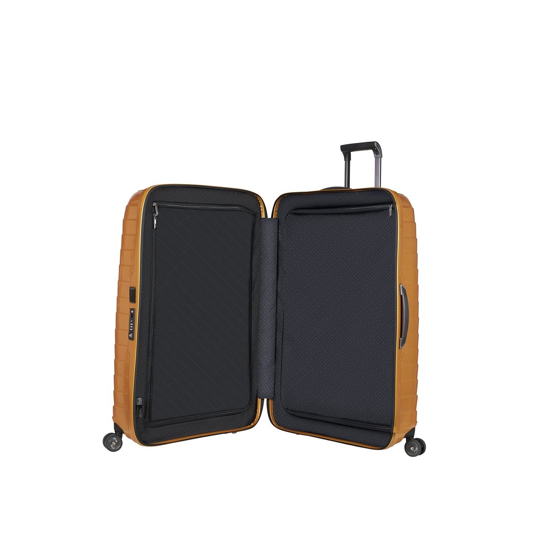 Samsonite Proxis - Spinner Sarı 4 Tekerlekli Ekstra Büyük Boy Valiz 81 cm