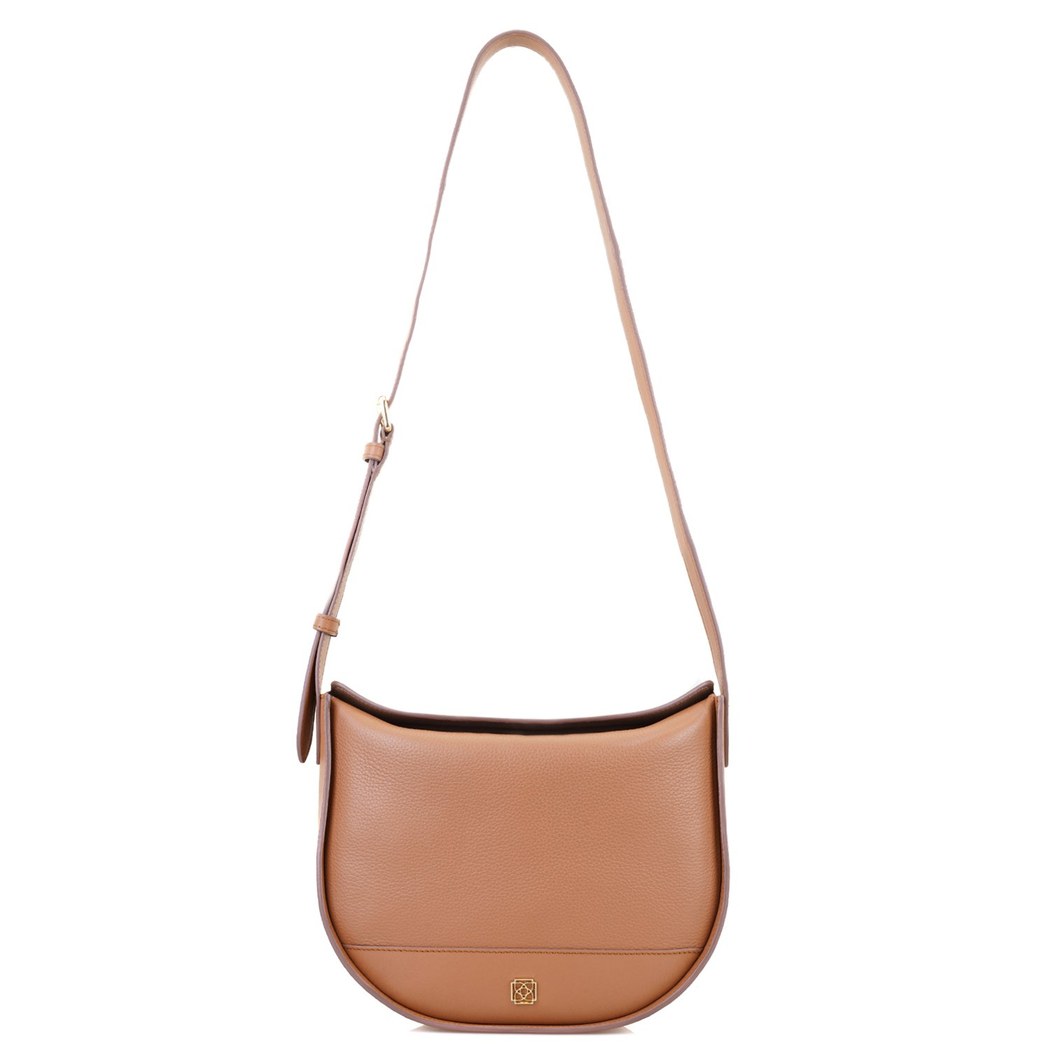 Samy Kahve Kadın Deri Omuz Çantası