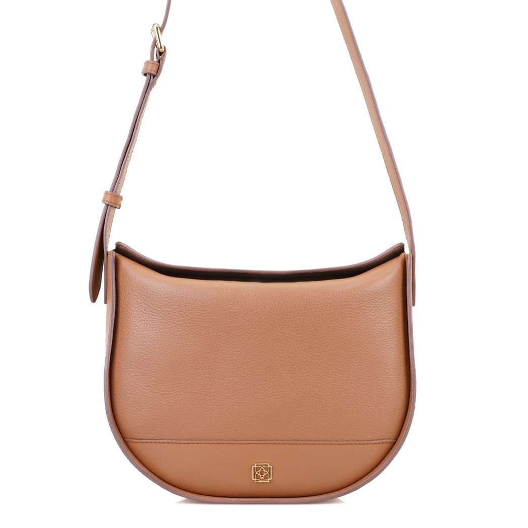 Samy Kahve Kadın Deri Omuz Çantası