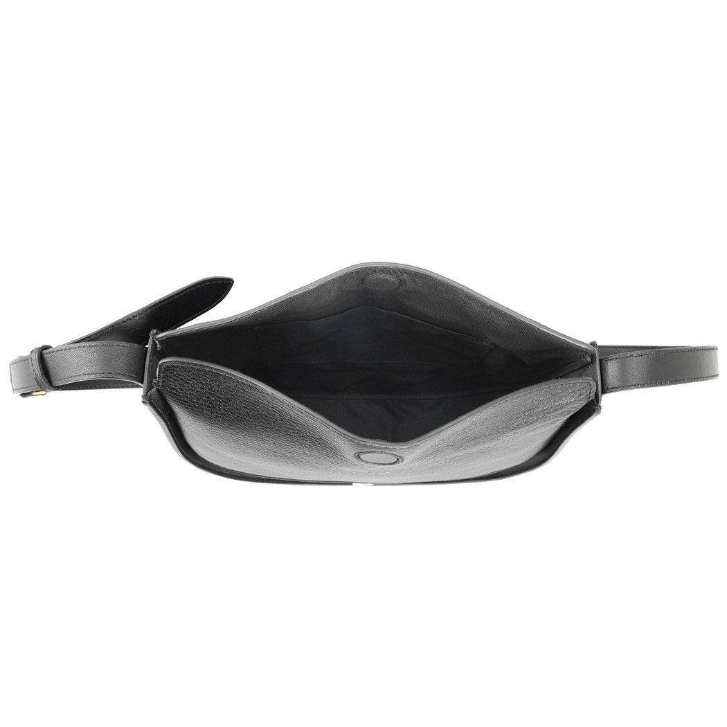 Samy Siyah Kadın Deri Omuz Çantası