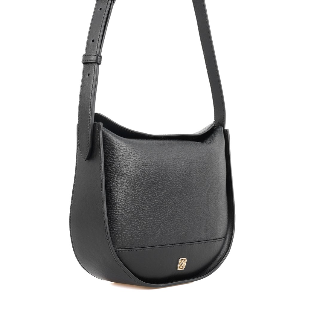 Samy Siyah Kadın Deri Omuz Çantası