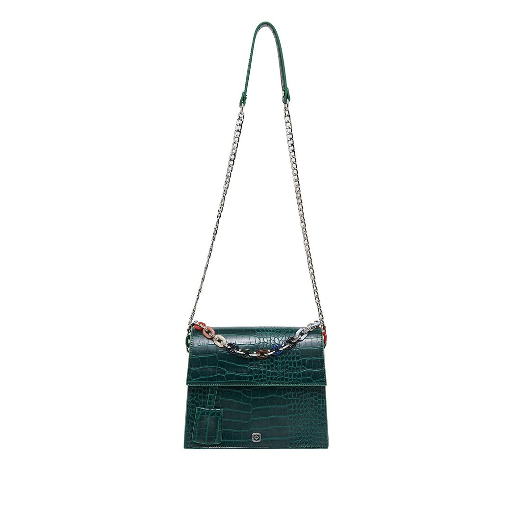 Sanders Zincir Detaylı Kadın Omuz Çantası