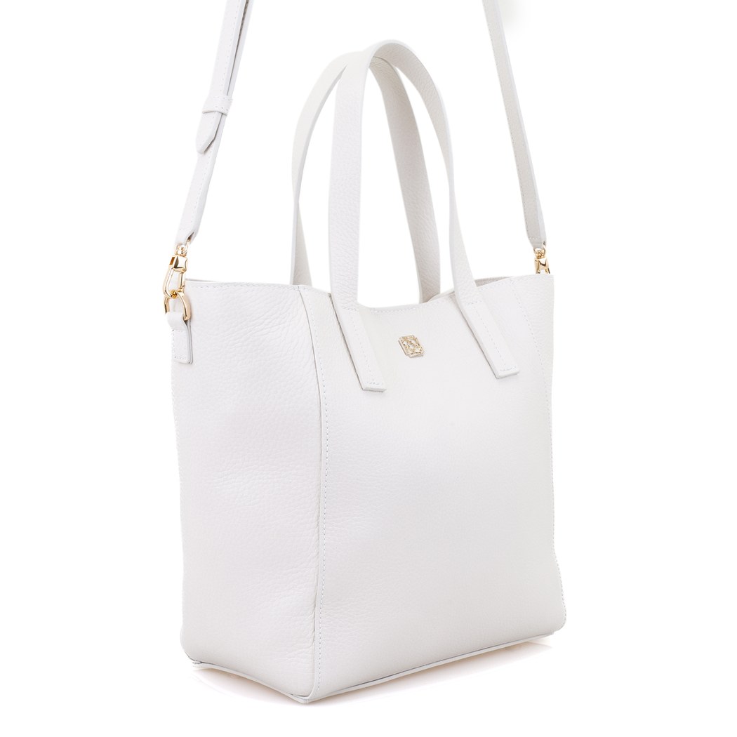 Sandio Beyaz Kadın Deri Omuz Çantası 