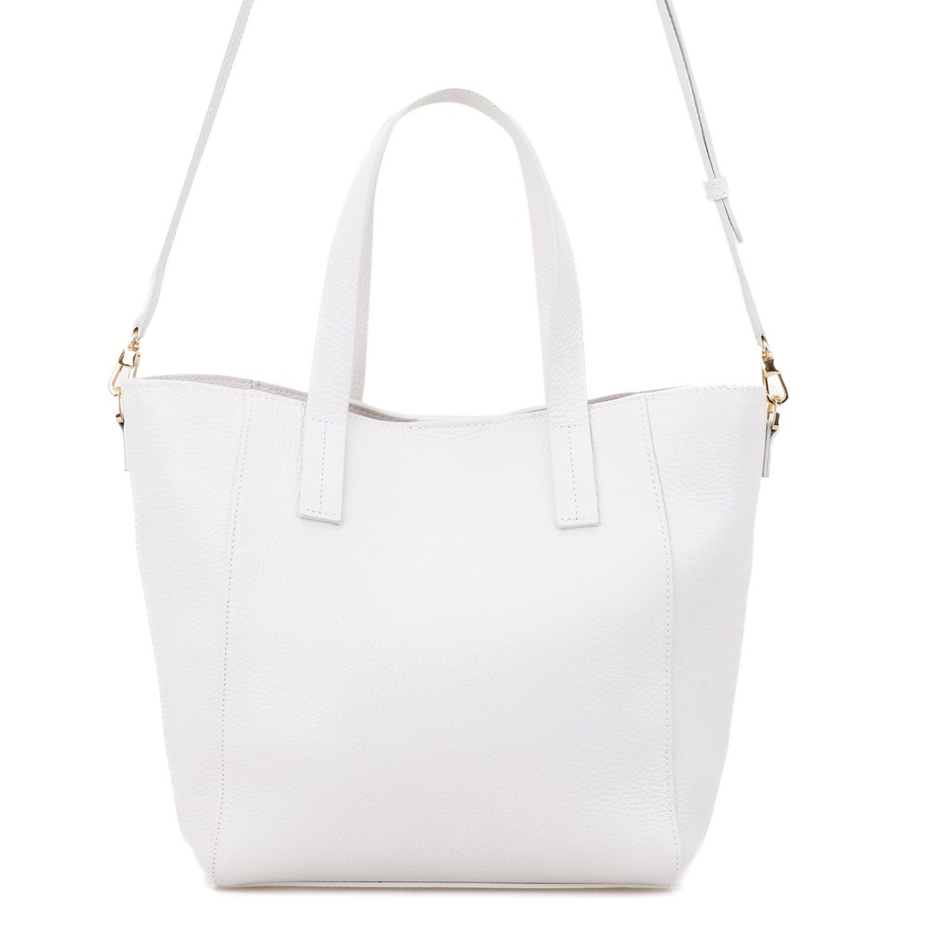 Sandio Beyaz Kadın Deri Omuz Çantası 