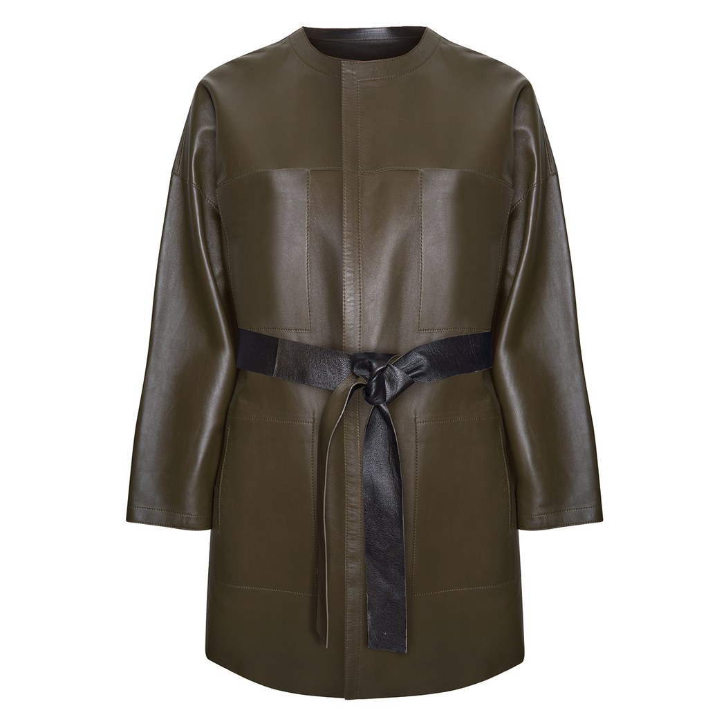 Sandra Kadın Çift Taraflı Deri Pardösü