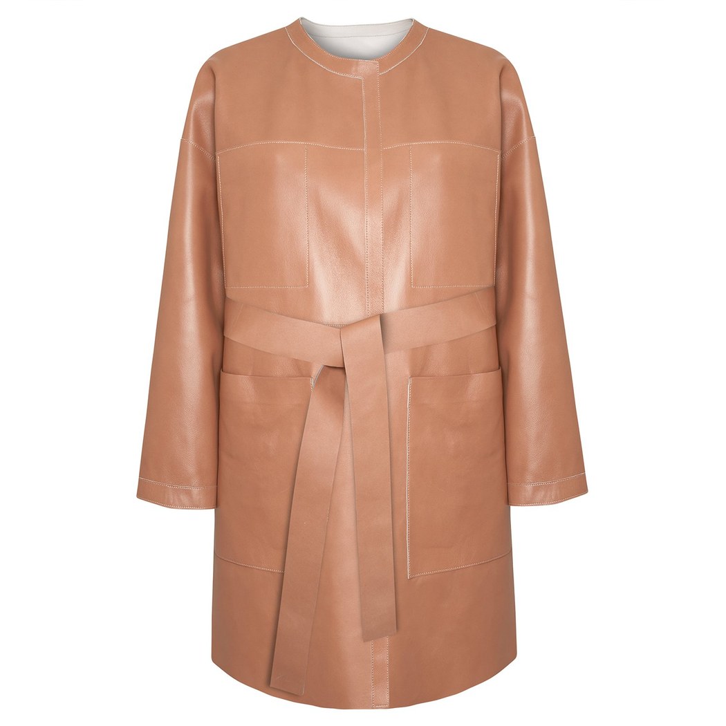 Sandra Kadın Çift Taraflı Deri Pardösü