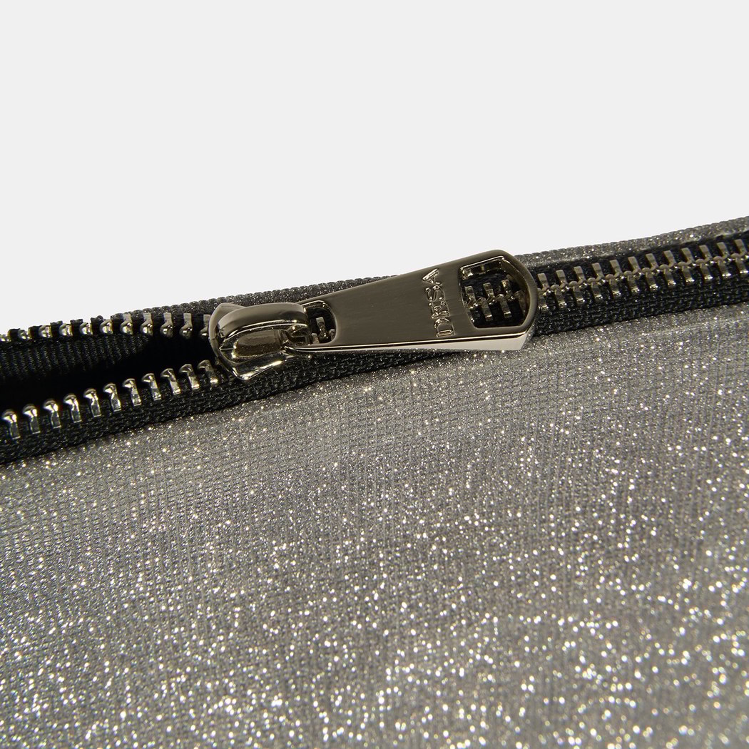 Sarer Gri Simli Kadın Portföy Çanta