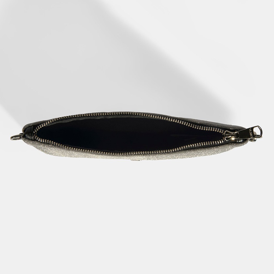 Sarer Gri Simli Kadın Portföy Çanta