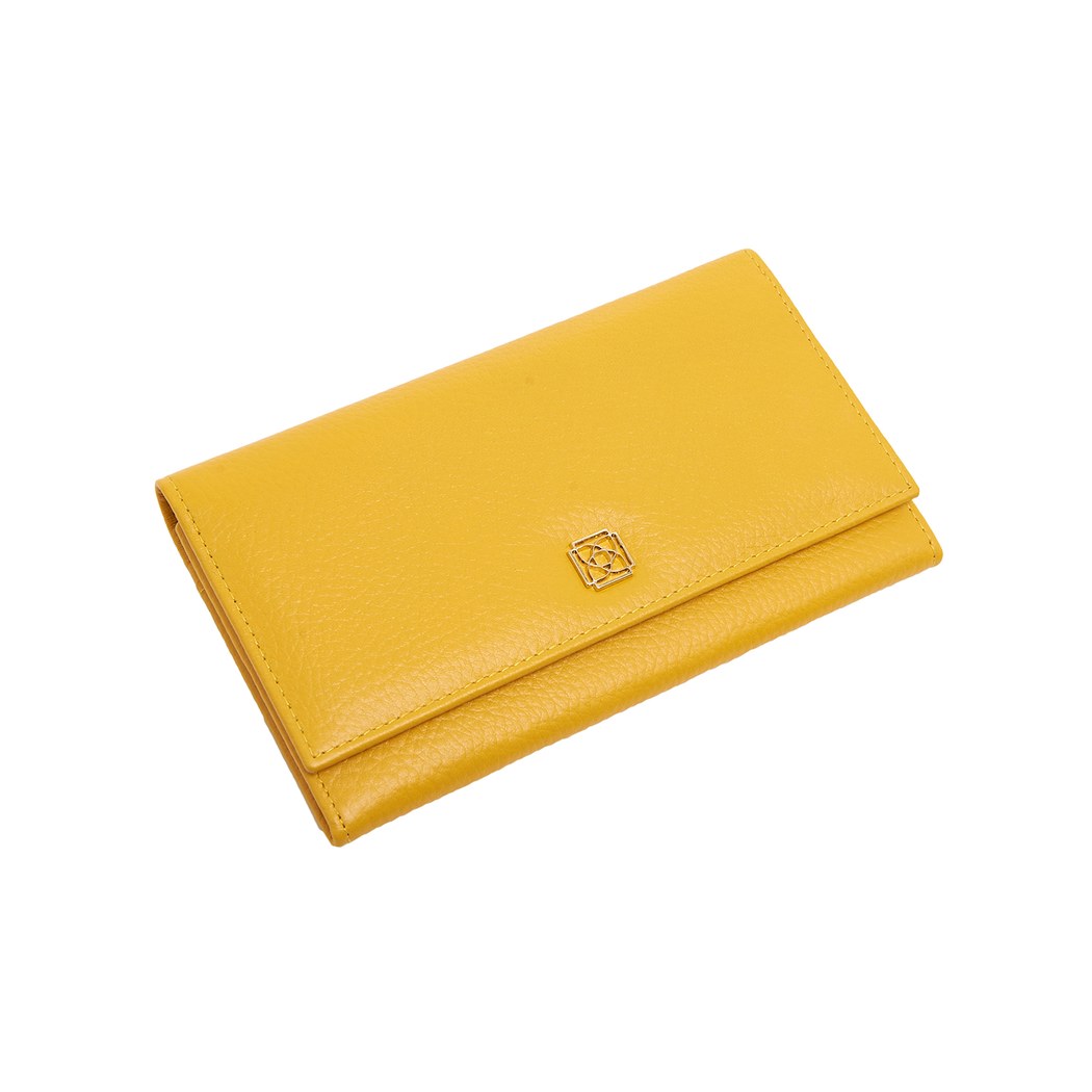 Sarı Kadın Floter Deri Cüzdan