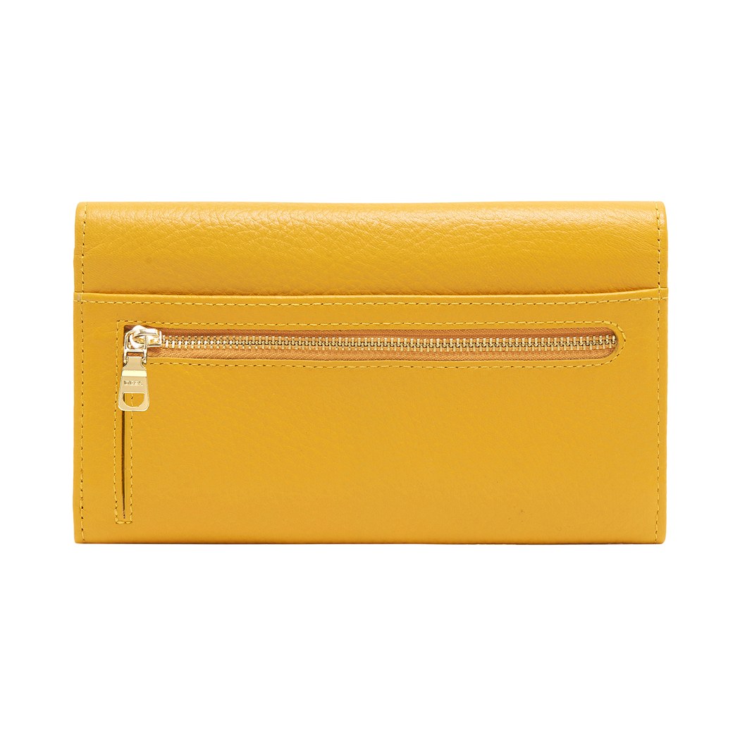 Sarı Kadın Floter Deri Cüzdan