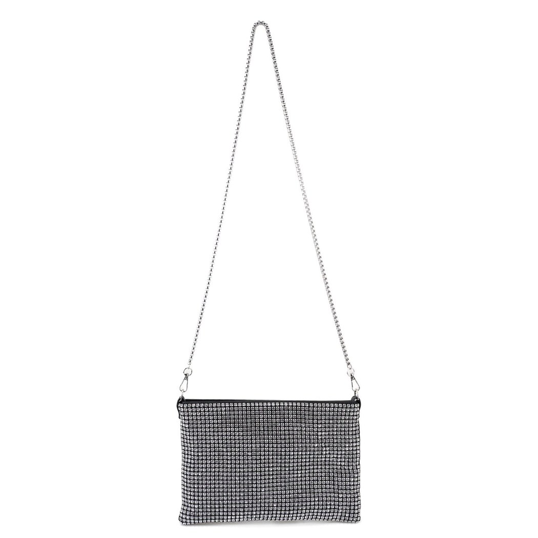 Sariah Gri Kadın Parlak Taşlı Gece Çantası