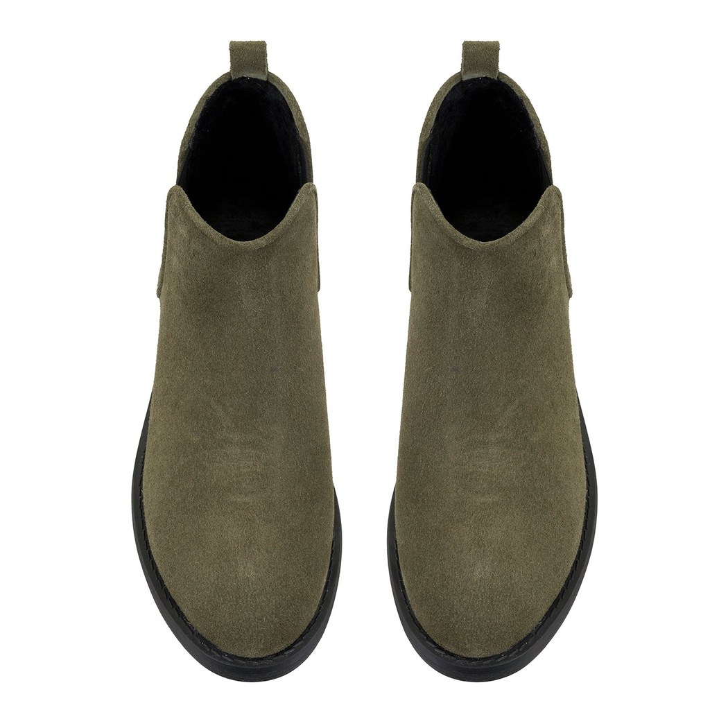 Serage Yeşil Kadın Deri Bot