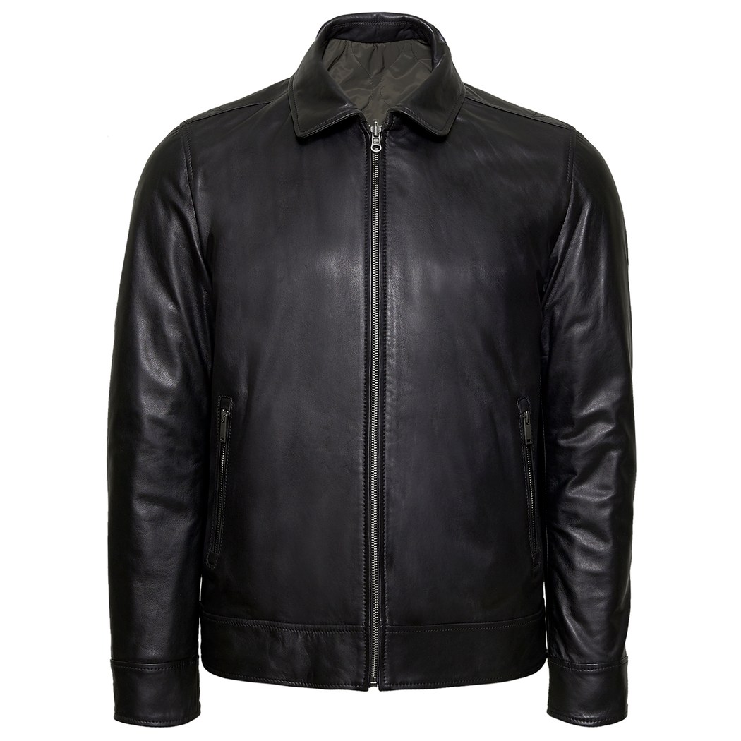 Sergio Erkek Çift Taraflı Deri Mont