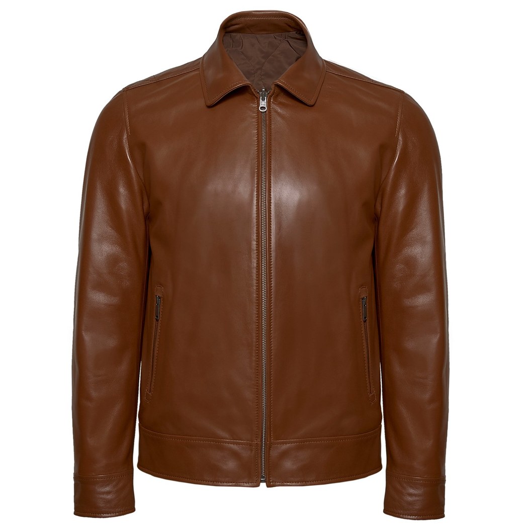 Sergio Erkek Çift Taraflı Deri Mont