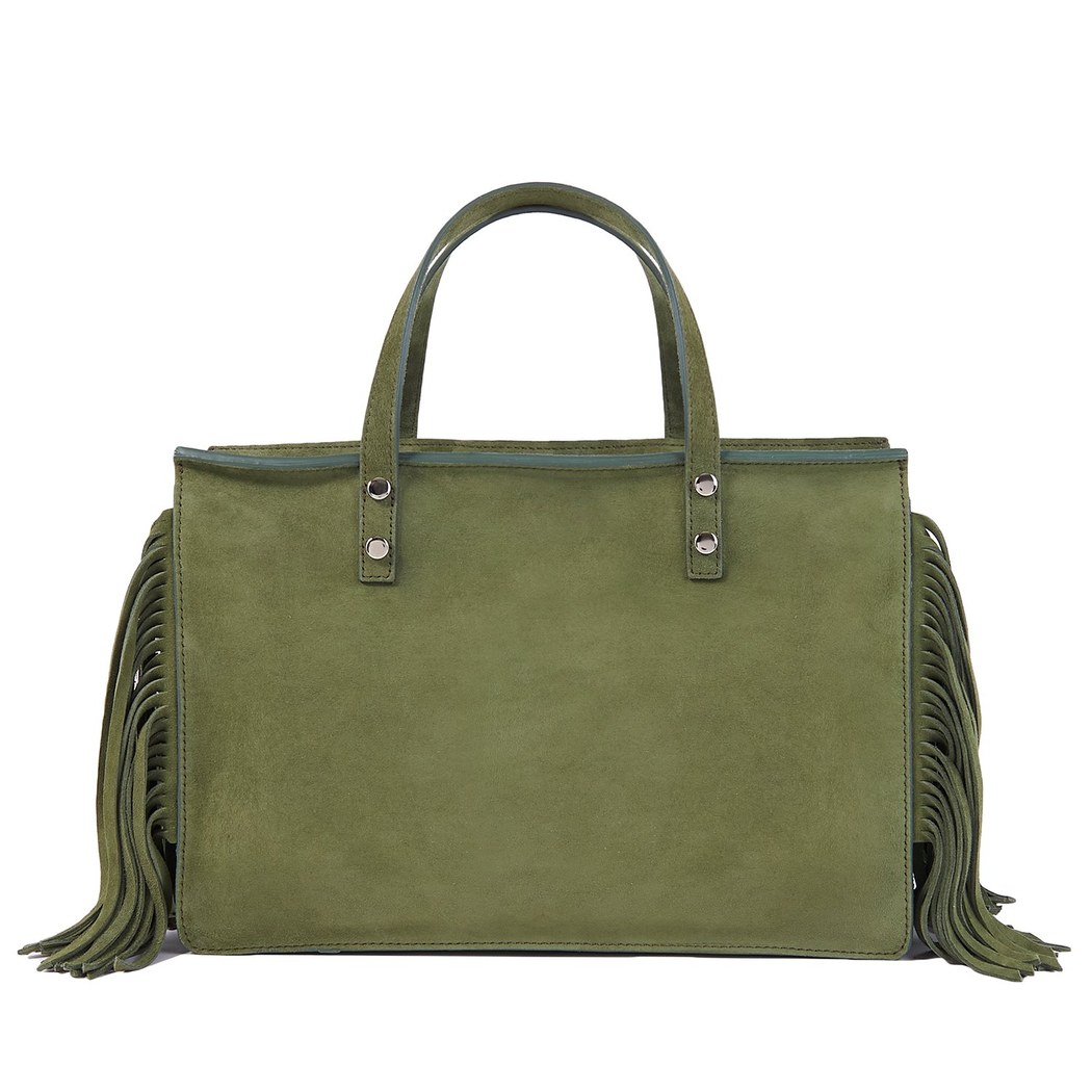 Serry Kadın Püsküllü Süet El Çantası