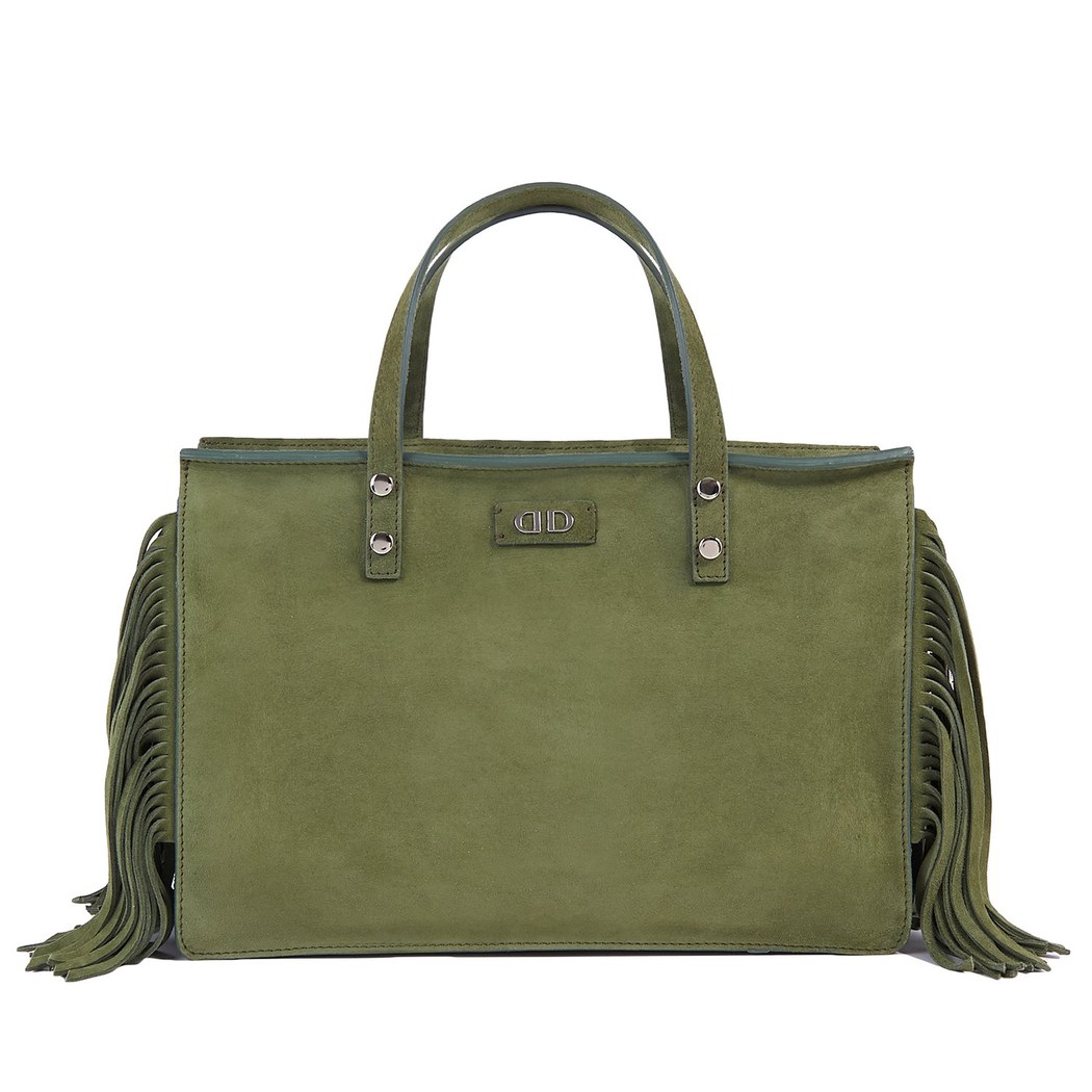 Serry Kadın Püsküllü Süet El Çantası