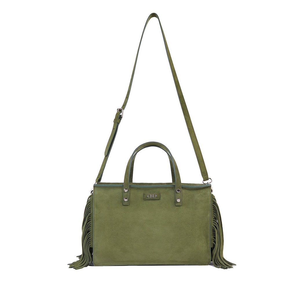 Serry Kadın Püsküllü Süet El Çantası