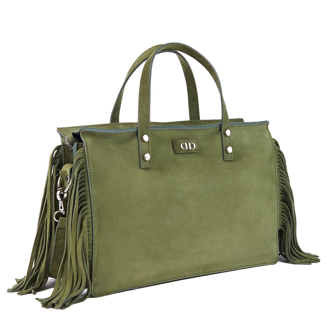 Serry Kadın Püsküllü Süet El Çantası