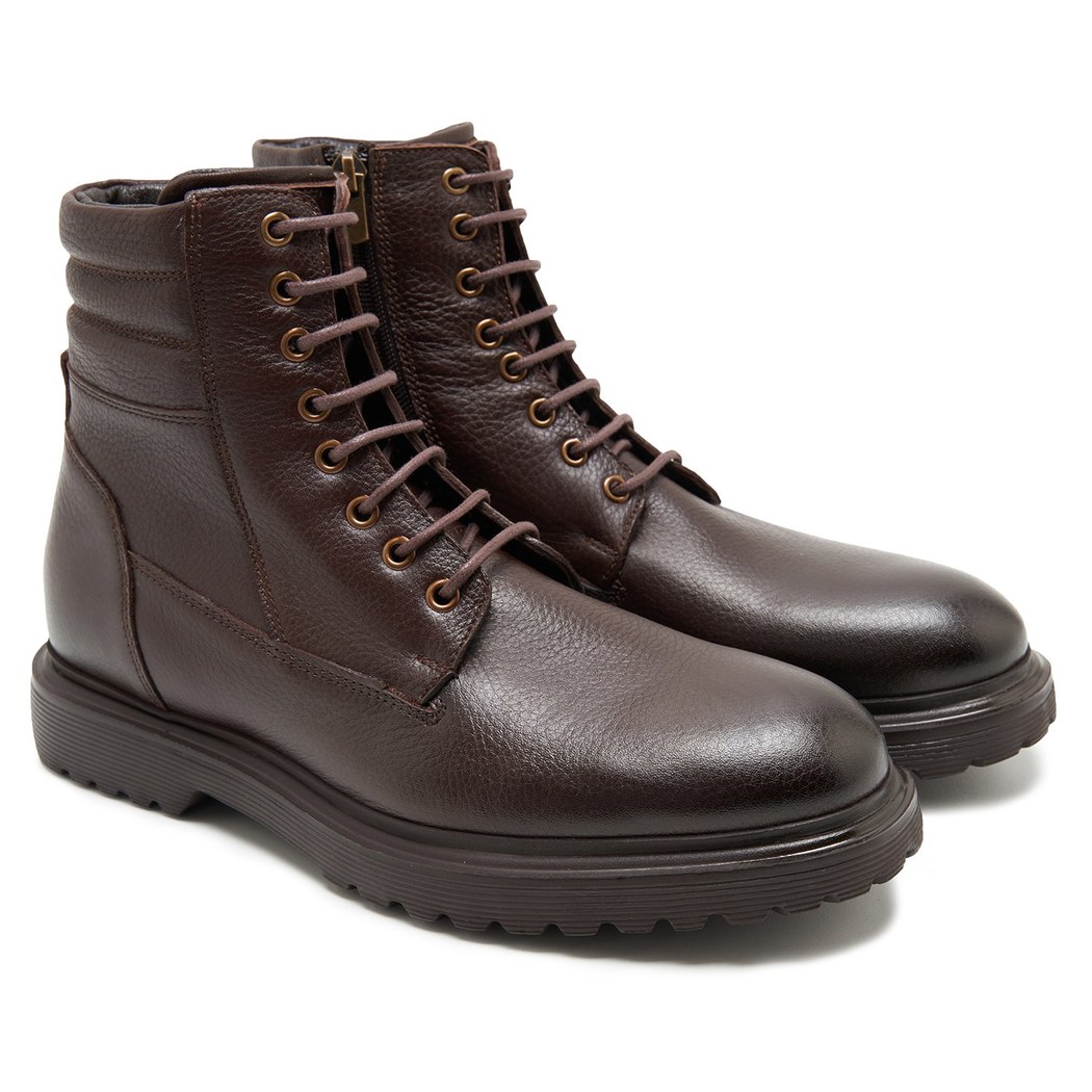 Servo Kahve Erkek Deri Bot