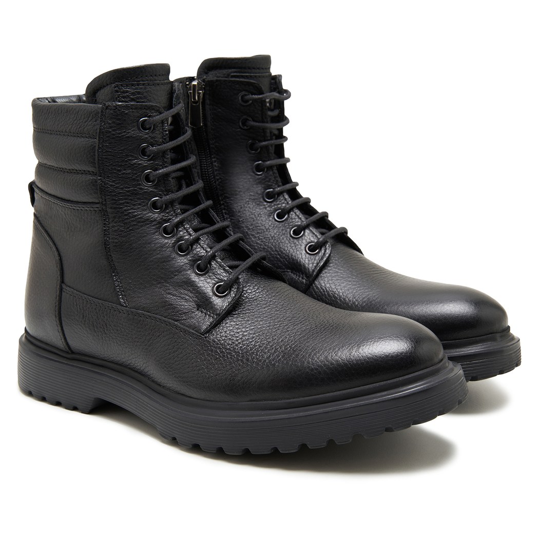 Servo Siyah Erkek Deri Bot