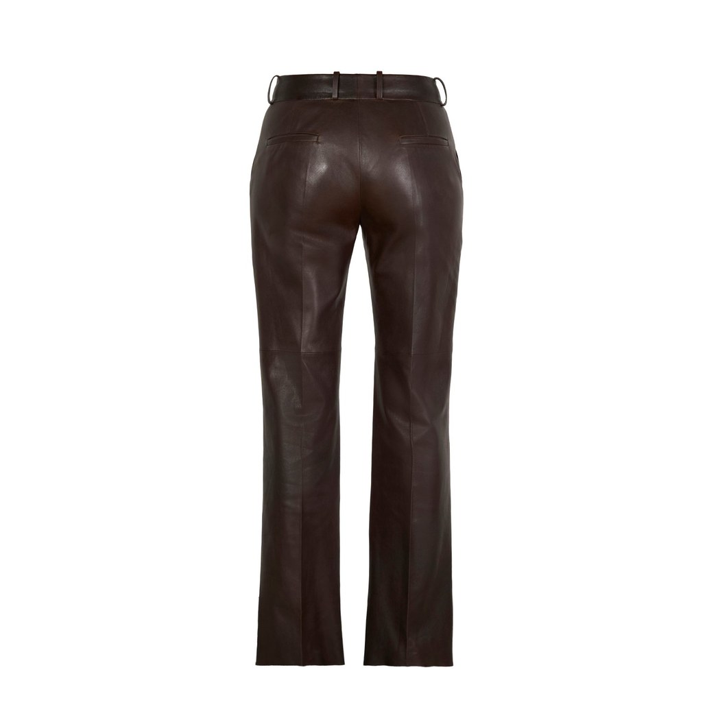 Setron Kahve Kadın Deri Pantolon