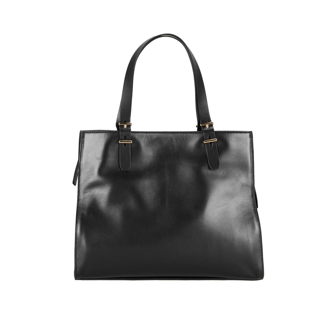 Seven Medium Siyah Kadın Deri Omuz Çantası