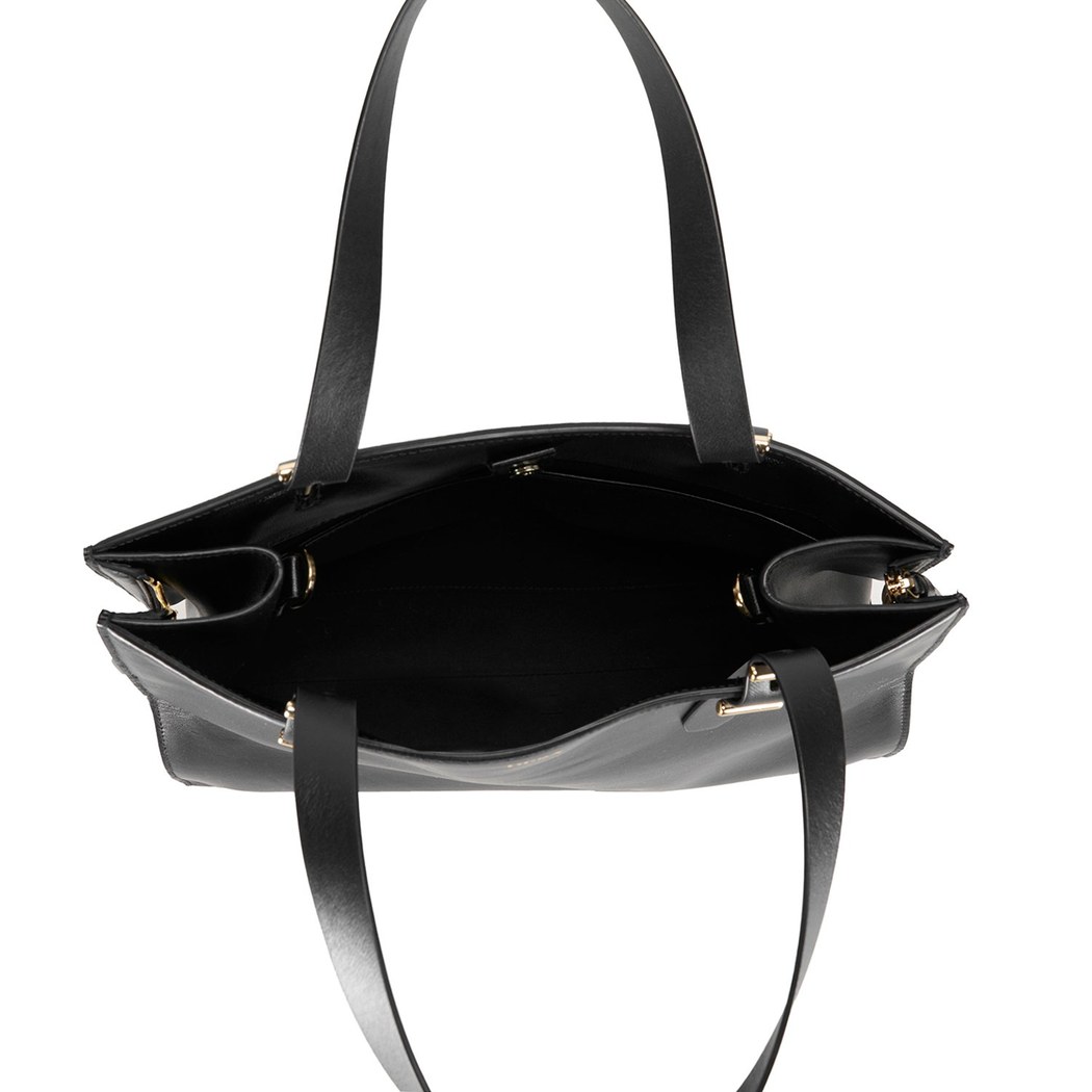 Seven Medium Siyah Kadın Deri Omuz Çantası