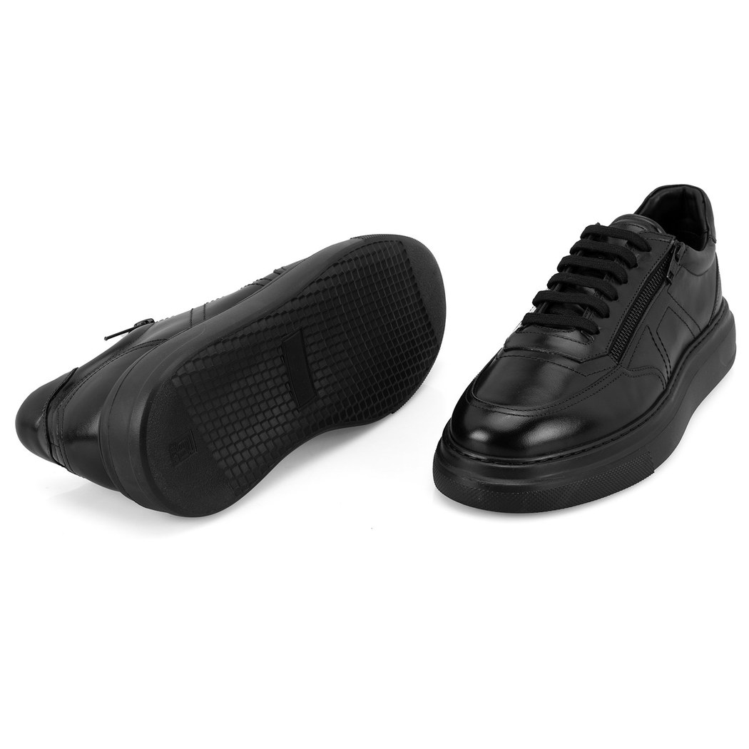 Sharonia Siyah Erkek Günlük Deri Ayakkabı