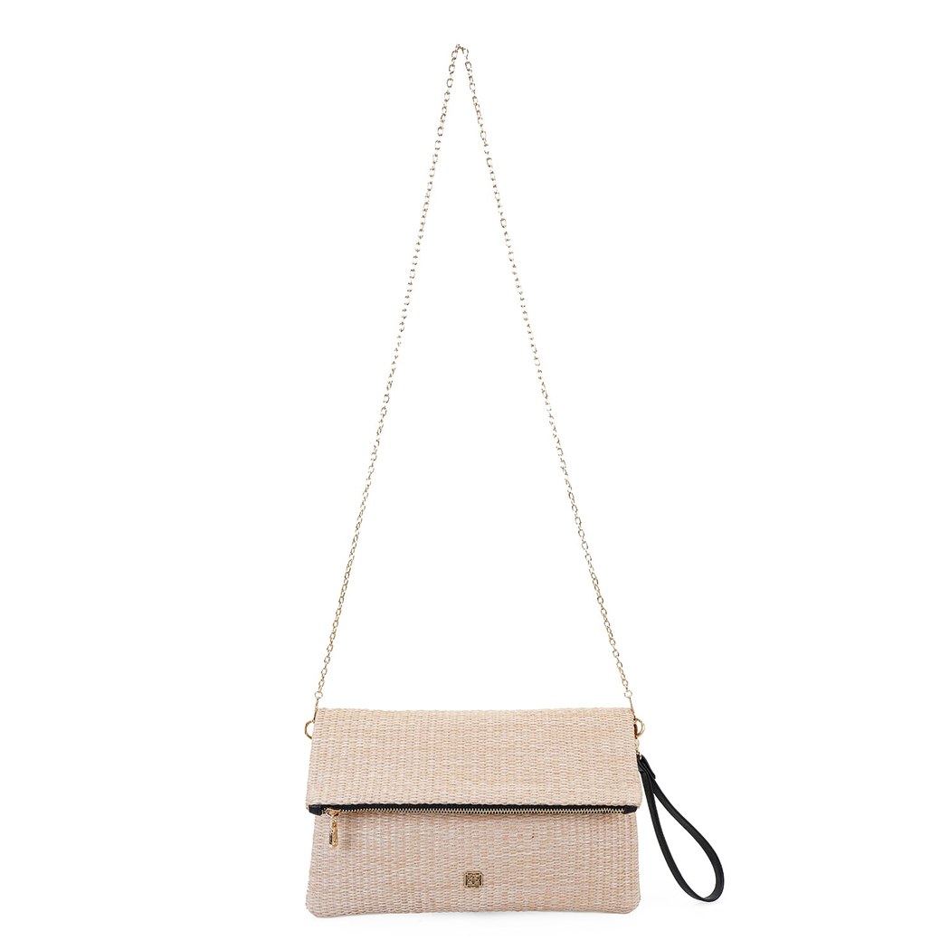 Shirley Bej Kadın Hasır Portföy Çanta