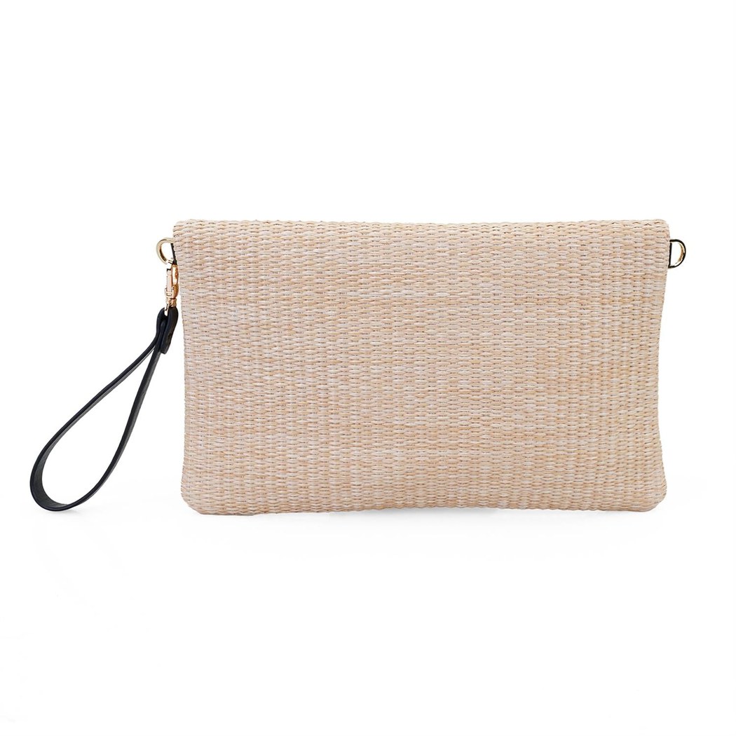 Shirley Bej Kadın Hasır Portföy Çanta