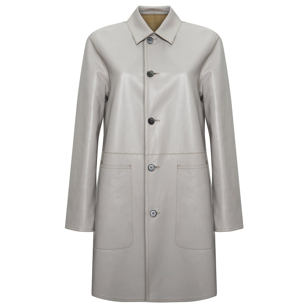 Simonetta Kadın Çift Taraflı Deri Pardösü