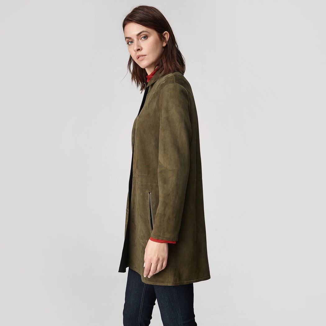 Simonetta Kadın Çift Taraflı Deri Pardösü