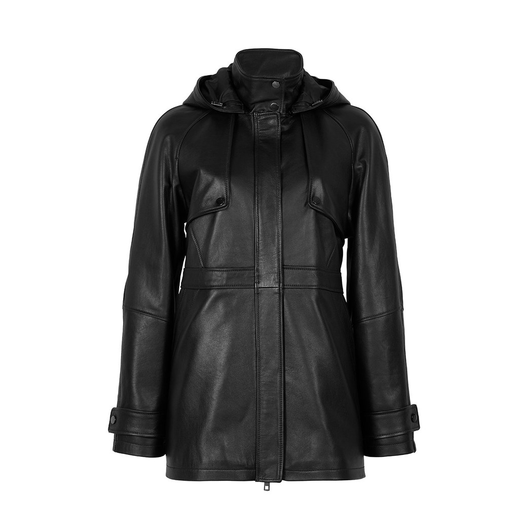 Siola Siyah Kadın Deri Mont