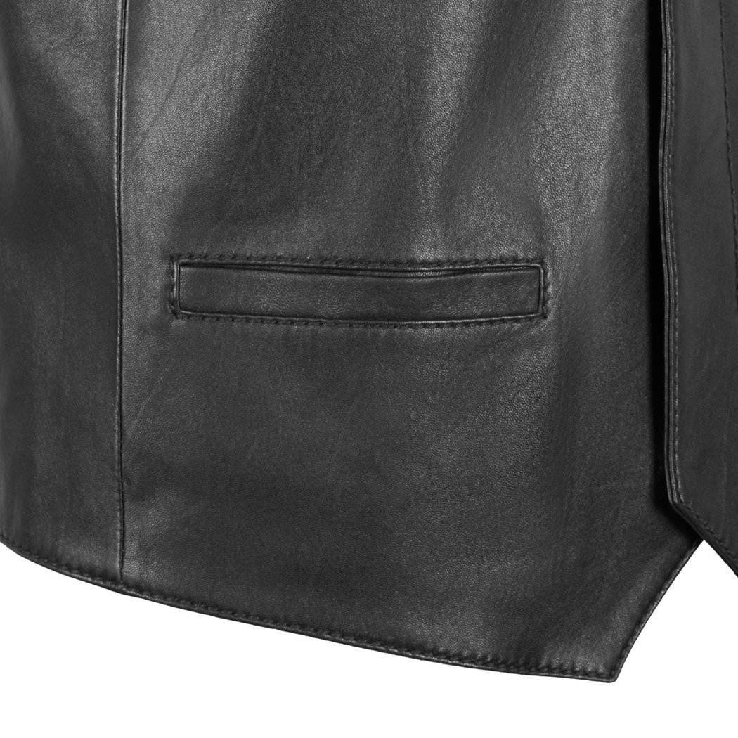 Sitra Siyah Erkek Deri Yelek