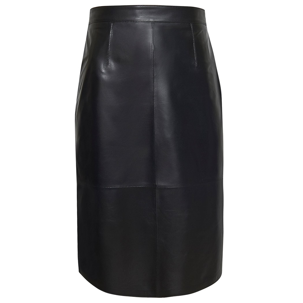 Siyah Alice Kadın Deri Kalem Etek