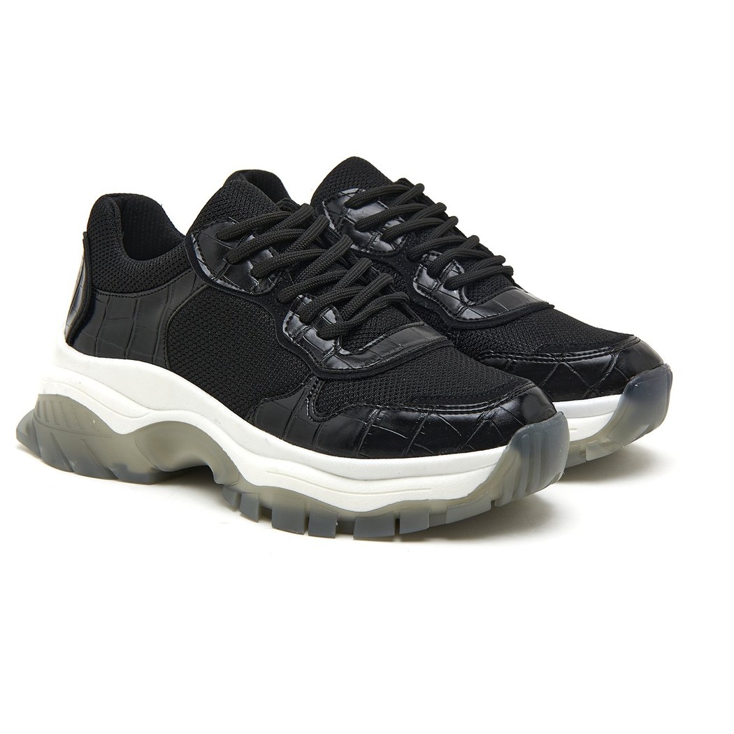 Siyah Alita Kadın Spor Ayakkabı