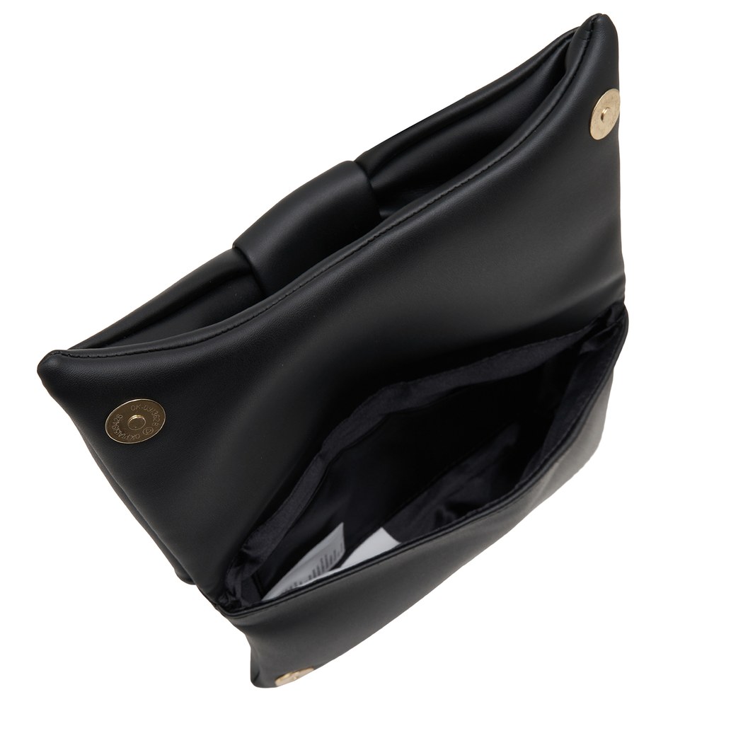 Siyah Amite Fiyonklu El Çantası