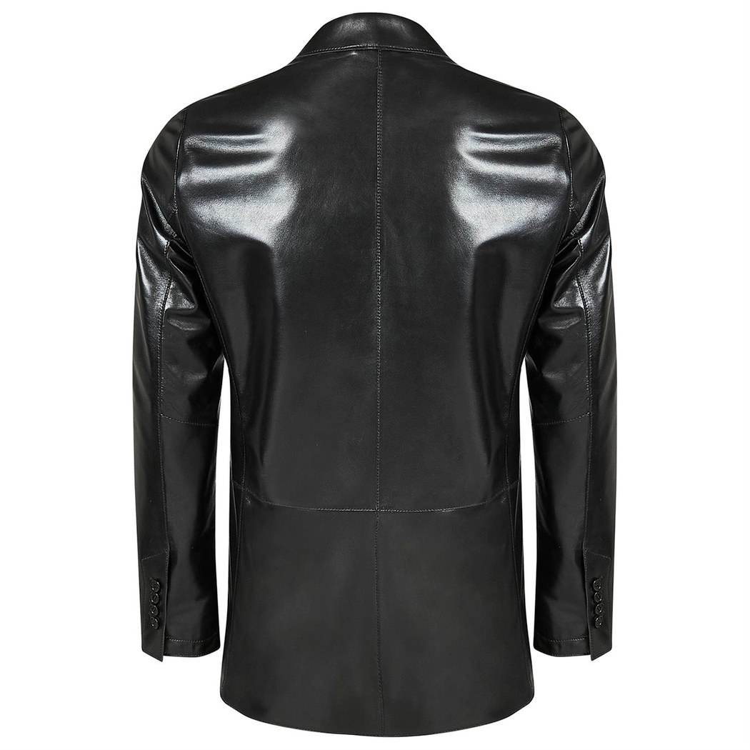 Siyah Anatole Erkek Deri Ceket