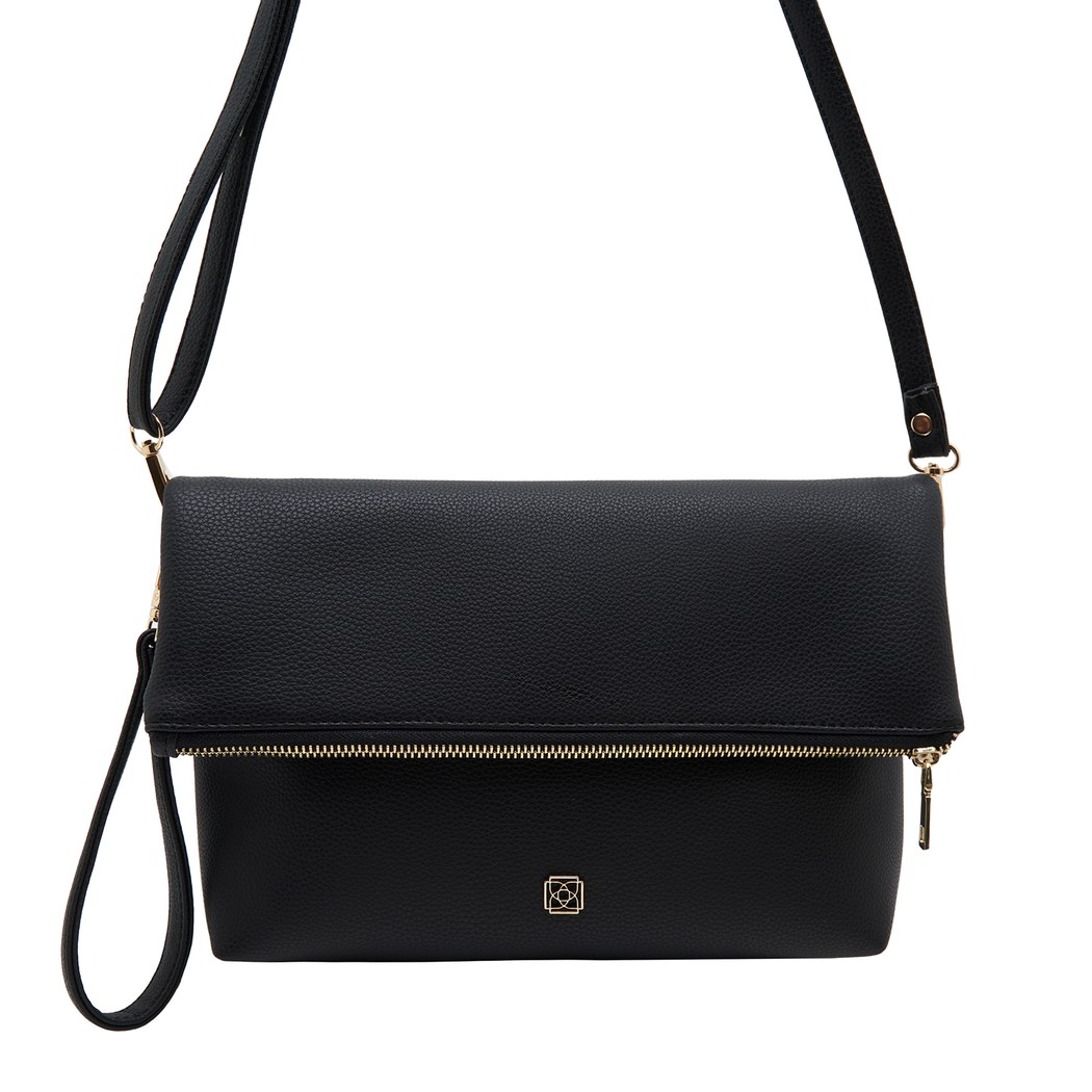 Siyah Bambus Kadın Omuz Askılı Çanta