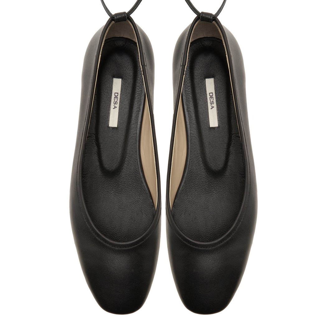 Siyah Basilo Kadın Deri Babet