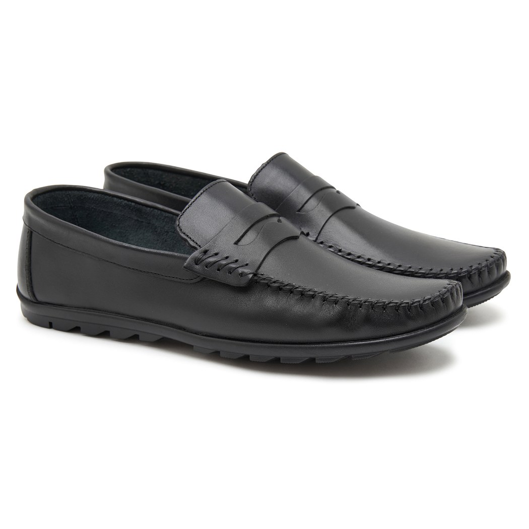 Siyah Castor Erkek Deri Loafer