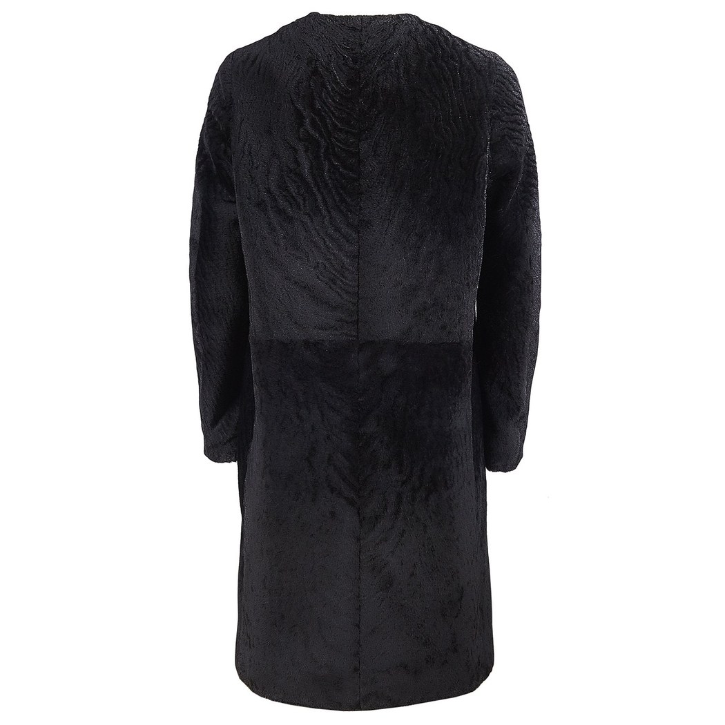 Siyah Celile Kadın Kürk Kaban