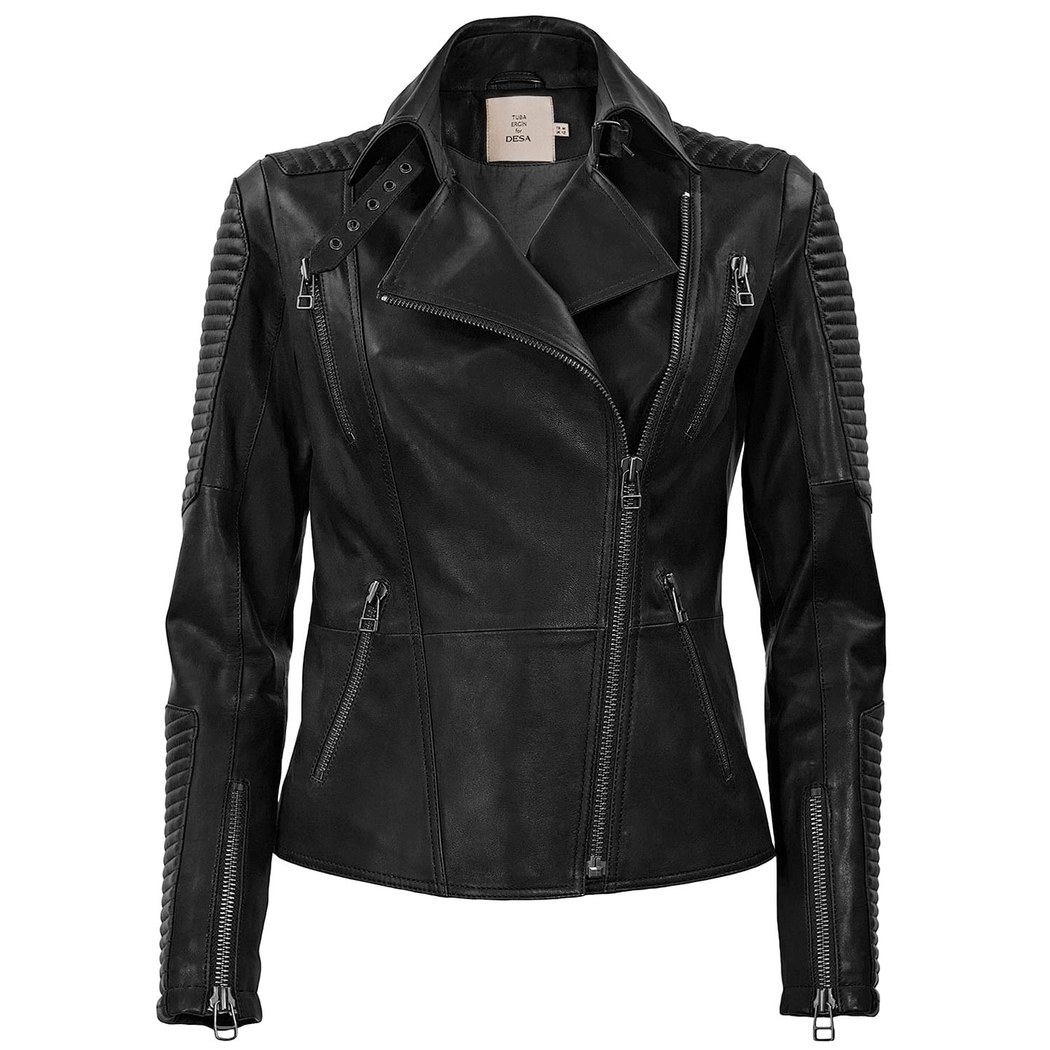 Siyah Cristina Kadın Deri Ceket