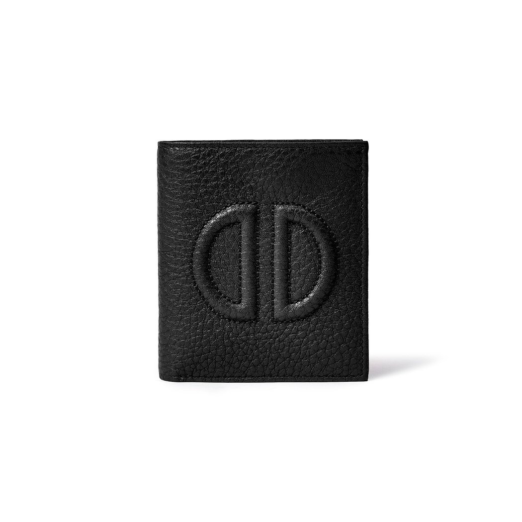 Siyah D Logolu Kadın Deri Cüzdan
