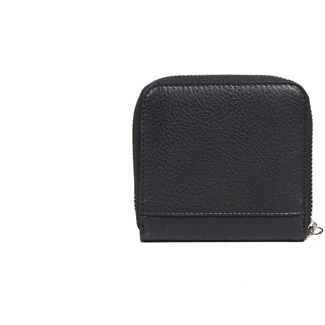 Siyah D Logolu Kadın Deri Cüzdan