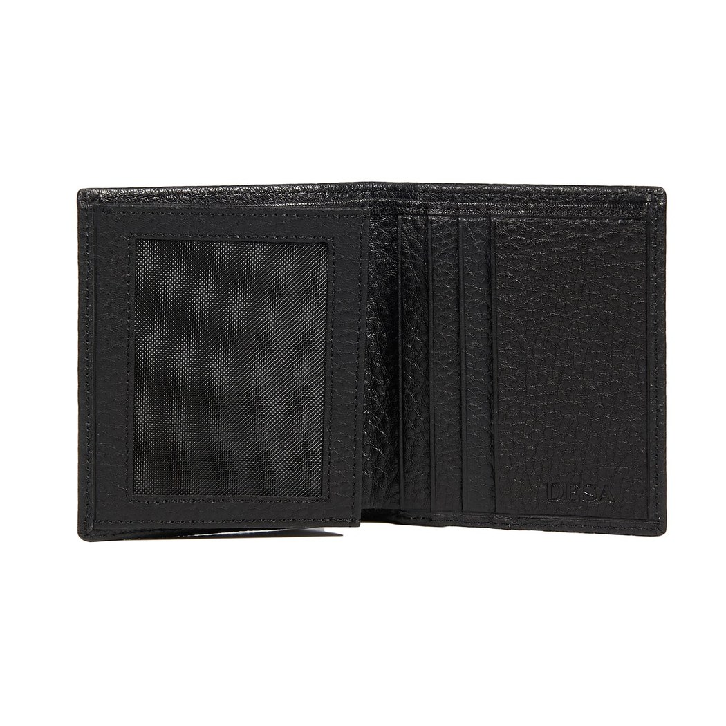 Siyah D Logolu Kadın Deri Cüzdan