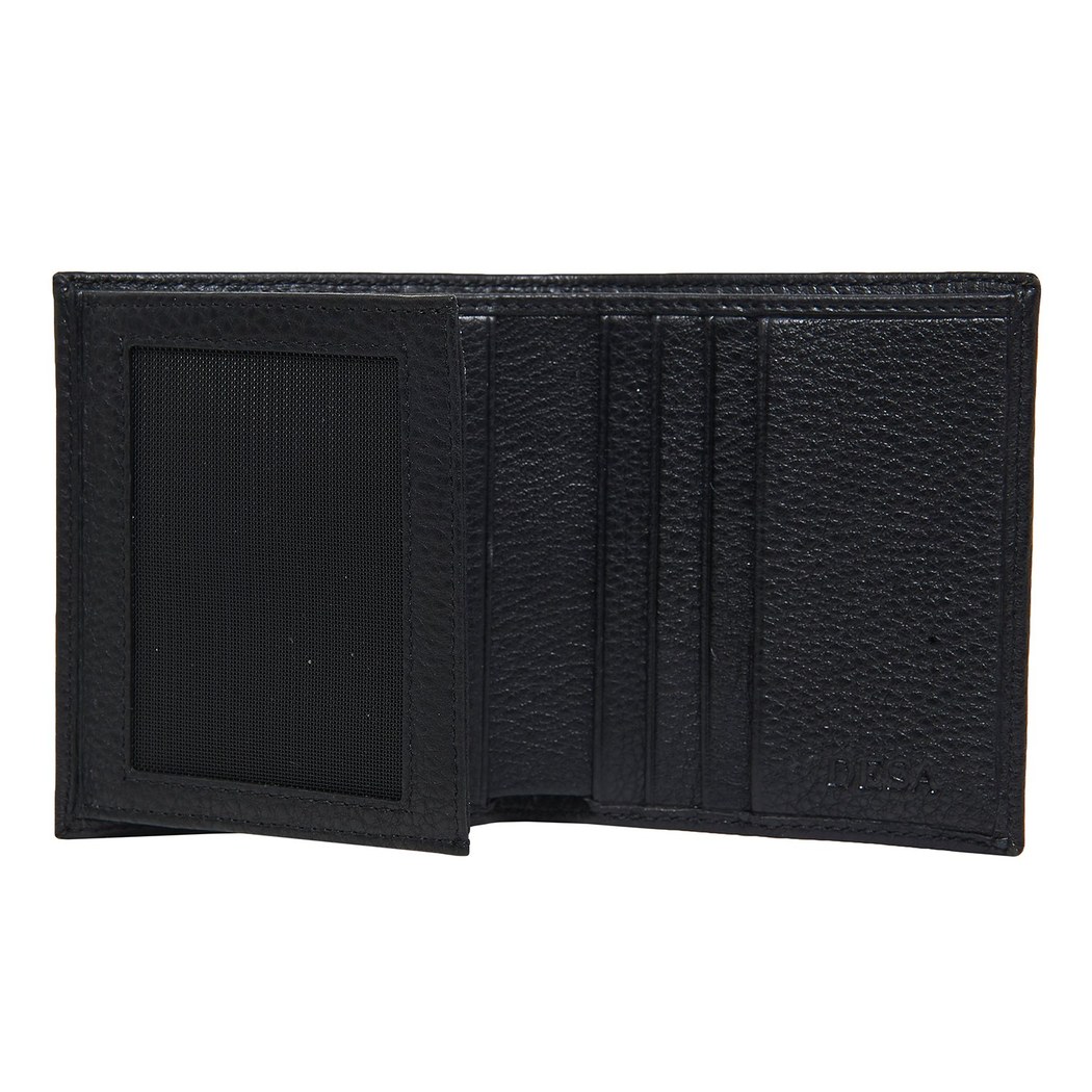 Siyah D Logolu Kadın Deri Cüzdan