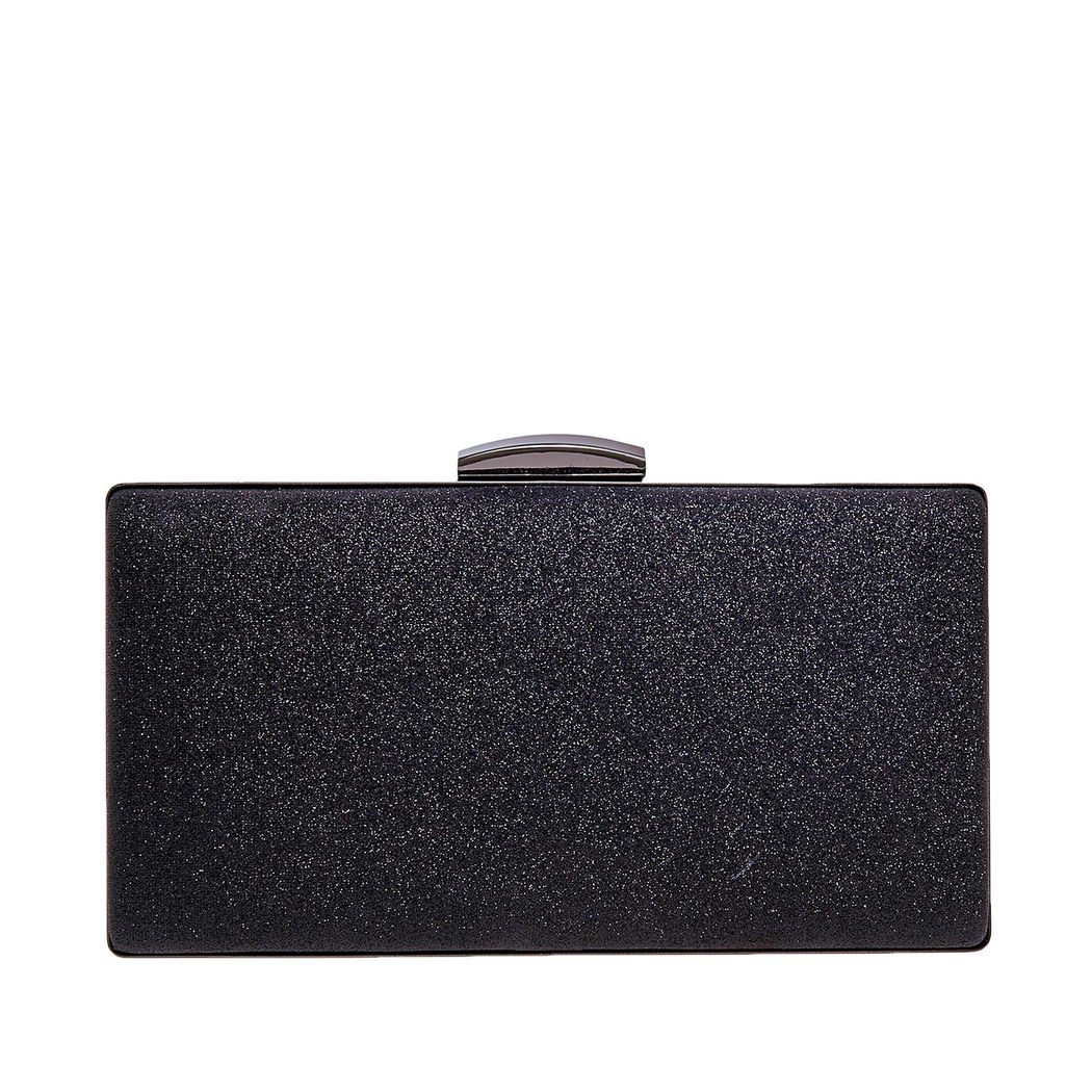 Siyah Daisy Zincir Detaylı Kadın Gece Çantası