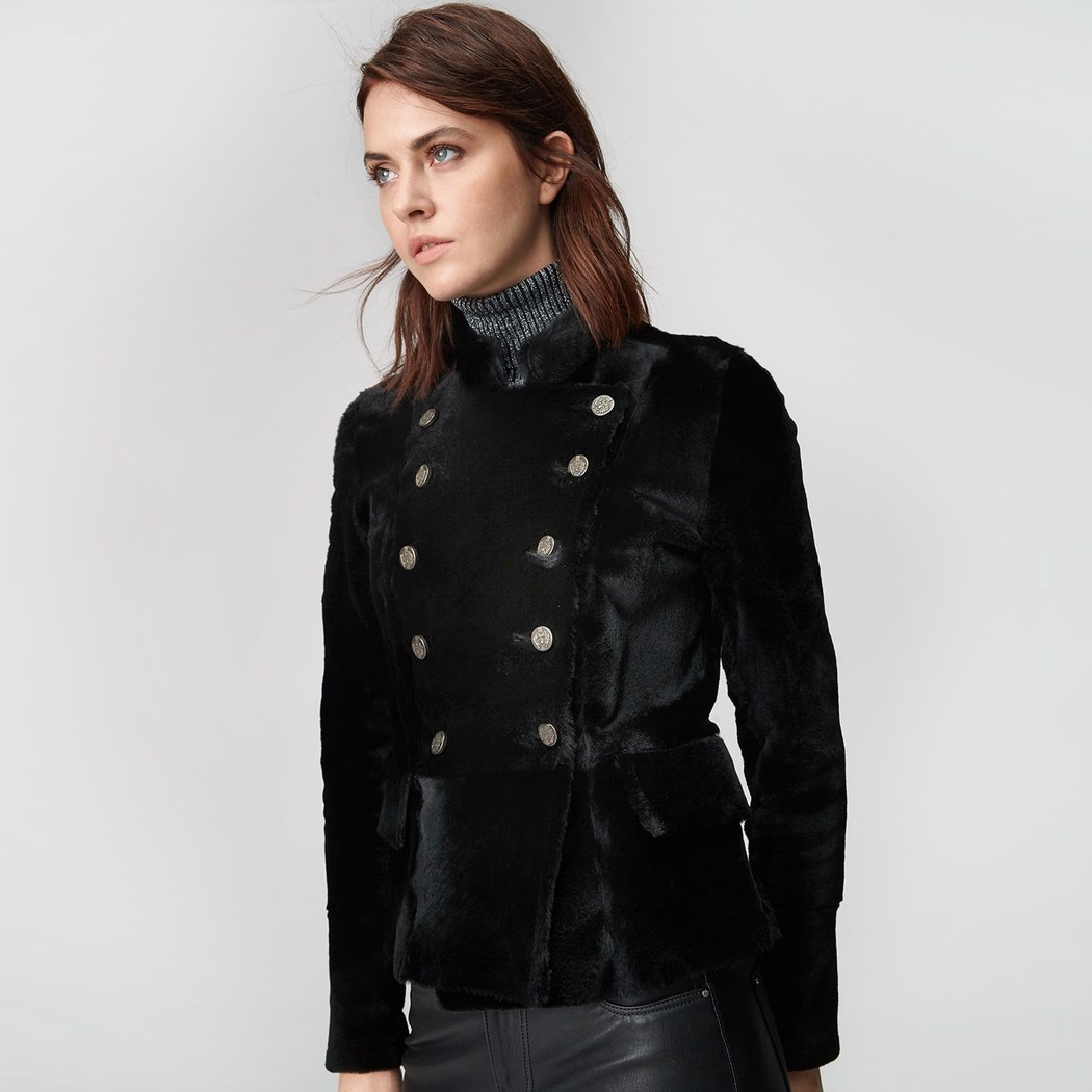 Siyah Dalila Kadın Kürk Ceket