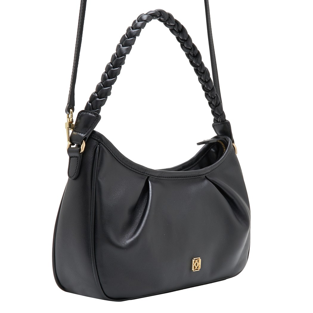 Siyah Dalya Kadın Deri Omuz Askılı Çanta